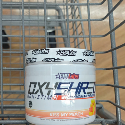 EHPlabs OxyShred Non-Stimulant Thermogenic Fat Burner Powder Kiss My Peach 175g