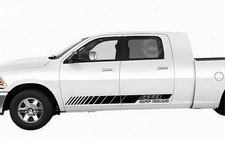 2 Pcs Graphic Side Door Stripe Car Sticker For Dodge Ram 4x4 Off Road Decals