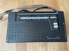 Dansette Capri transistor radio with leather case rare spares or repair