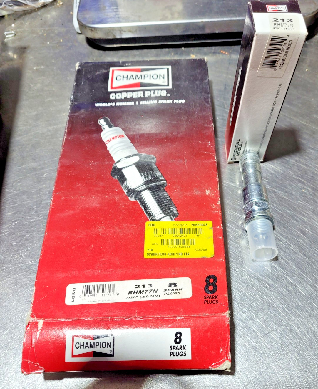 CHAMPION 214 RTM77N 8 COPPER PLUS SPARK PLUGS - NEW