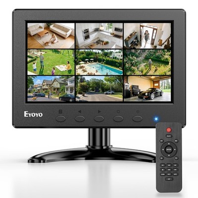 Eyoyo Mini Monitor 7 Inch Small HDMI 1024x600 7'' IPS monitor, Black