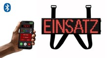 LED Frontwarnsystem 2.0 | Einsatzschild | Multicolor  | Bluetooth| Handy