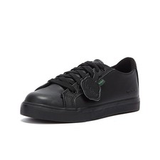 Image of Kickers Kids School Shoes Unisex Tovni Black Lace Up Low-Top Trainers - UK1 EU33