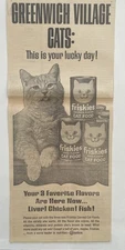 1969 Friskies Canned Cat Food , For Your Greenwich Village Cats And Kitties Ad