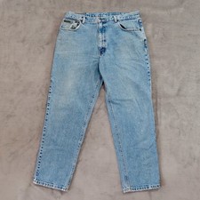 Vtg Calvin Klein Jeans Mens 36x30 Made USA 100 Cotton Light Wash Straight Leg