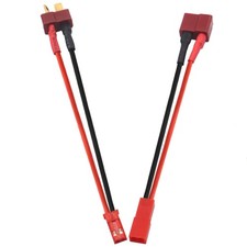 1 Pair 10CM 20AWG T Plug to JST Connector Adapter, RC Lipo Battery Charger