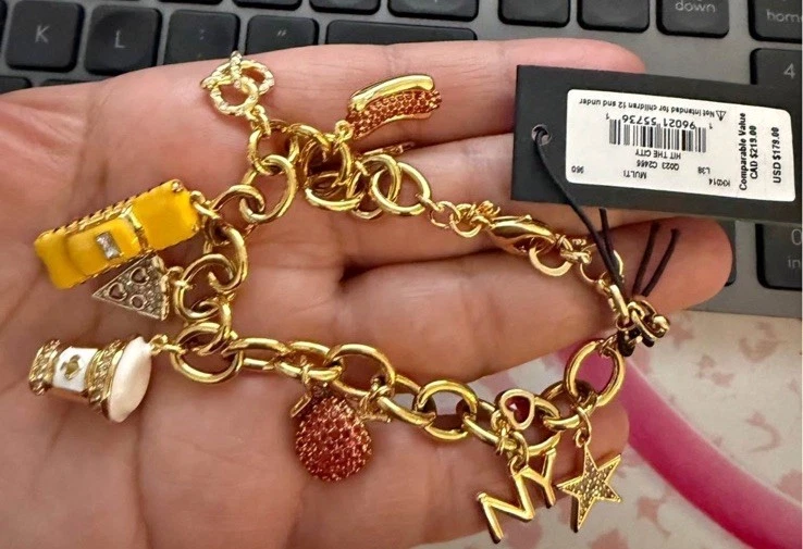 Новый с Ярлыками Kate Spade хит города браслет с брелоками новый пицца такси apple крендель хот-дог - Изображение 3 из 4