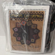 Squared Up  Table Mat Wool Appliqué Pattern by Primitive Gatherings