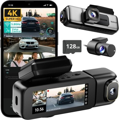 3 Kanal 4K Dashcam vorne und hinten innen Triple Auto Dashcam mit Stimme