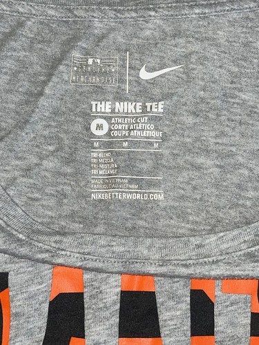 San Francisco Giants Shirt Womens Medium Gray MLB Baseball Nike Athletic Cut Tee - Picture 6 of 6
