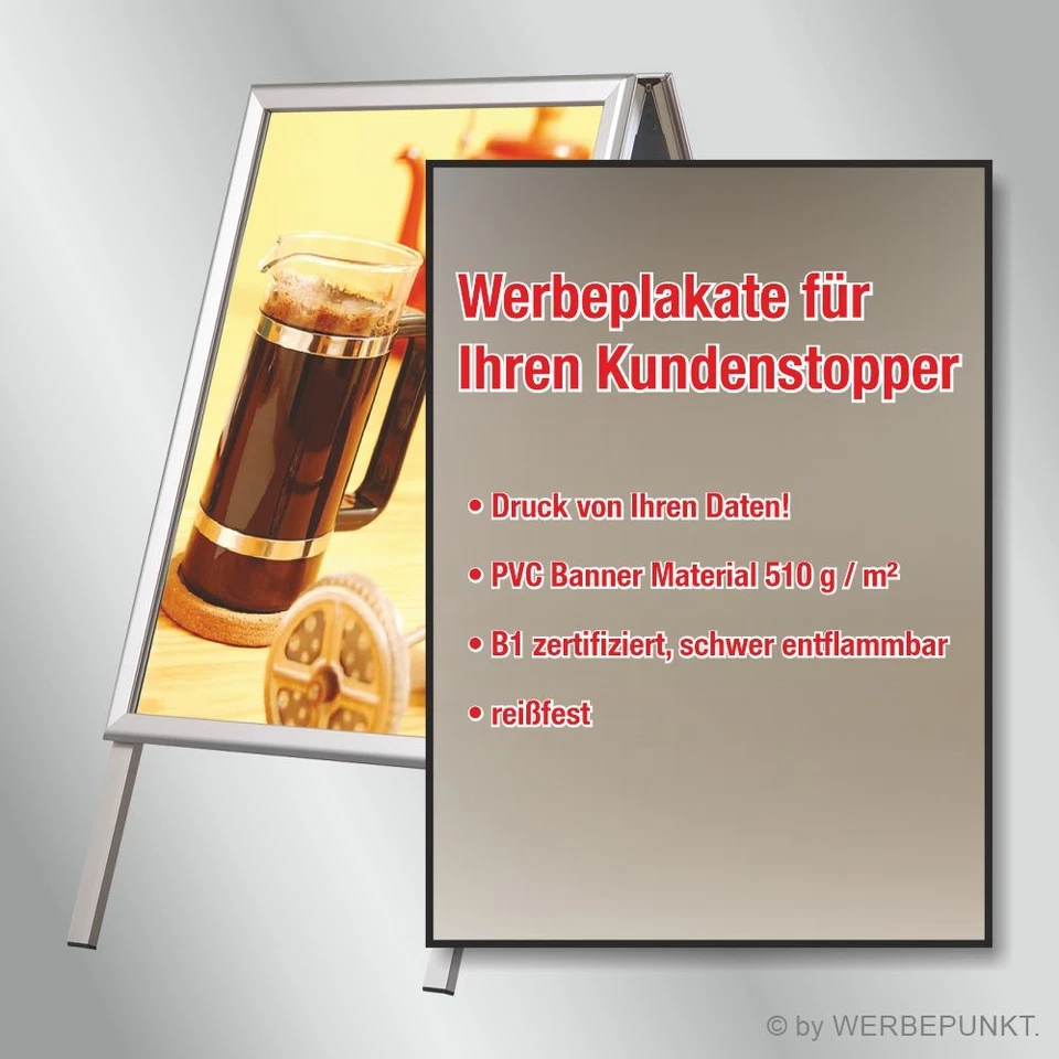 PVC Plakat Poster für Kundenstopper in DIN A0 A1, wetterfest - Bild 1 von 1