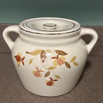 Hall Autumn Leaf Halls Jewel Tea Two Handle Bean Pot Mary Dunbar