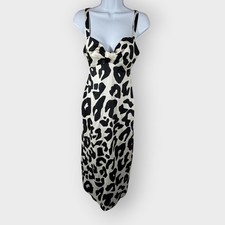 NEW Asos Womens Open Back Babydoll Dress | 2 | Animal Print | Going Out Party
