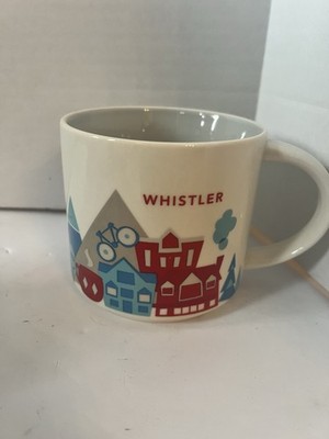 Starbucks Whistler You Are Here Coffee Mug 14oz YAH Bicycle Mountains 2012