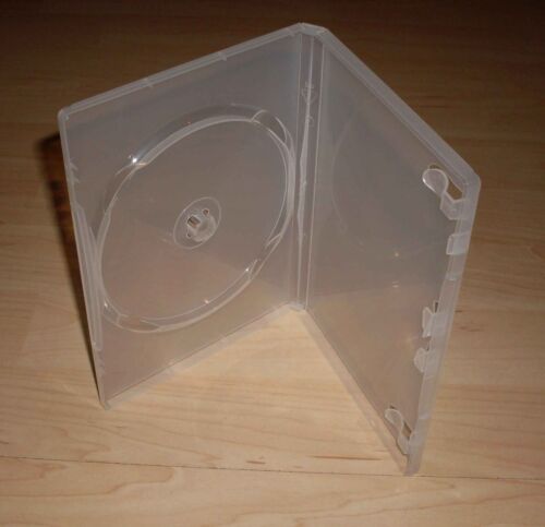 DVD Hülle Case Hülle transparent mit großer Halterung für bis zu 3 DVDs Neu - Picture 1 of 1