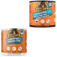 Gorilla Tape Waterproof Patch And Seal Strong Permanent Rubberised Roof Leak Fix