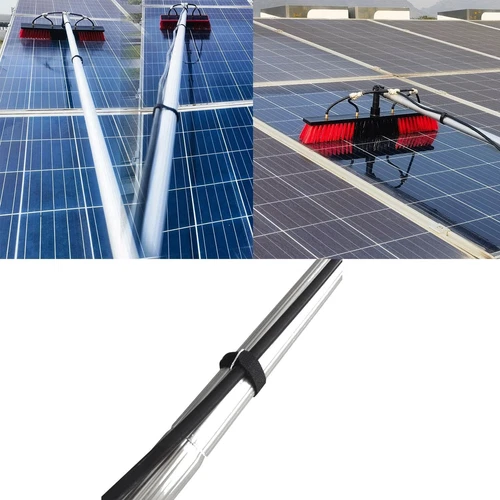 10m Solarmodul-Reinigungsbürste mit Wasserzufuhr-Stange, 35cm/55cm Bürstenkopf - Bild 15 von 23