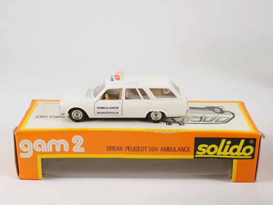 Solido ref 23 Peugeot 504 break ambulance Municipale 1/43 neuf en boîte - Photo 4/4