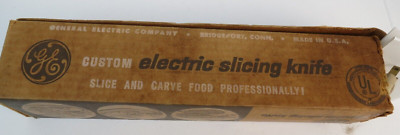 Vtg GE Custom Electric Slicing Bread Knife in Box Works Sharp Vintage 24EK4