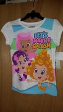 NWT Bubble Guppies S/S Tee - White - Molly, Oona, Deema - CUTE! ***GIRLS Size 6X