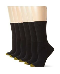 Gold Toe Womens 6-pk Turn Cuff Socks 9.5-11 Brown/khaki/black Gold Toe Womens 6-pk Turn Cuff Socks 9.5-11 Brown/khaki/black