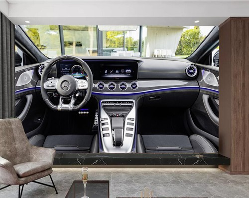 Super Sports Car Mercedes Dashboard Wallpaper Mural Photo Poster Decoration - Picture 3 of 7