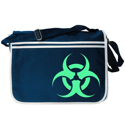 Biohazard Radiation Toxic Symbol GLOW Canvas Umhängetasche Messenger Schultertasche