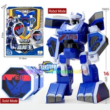 Geo Mecha Beast Guardian Mini NASHORN 03 Blue Rhino Transforming Robot Toy