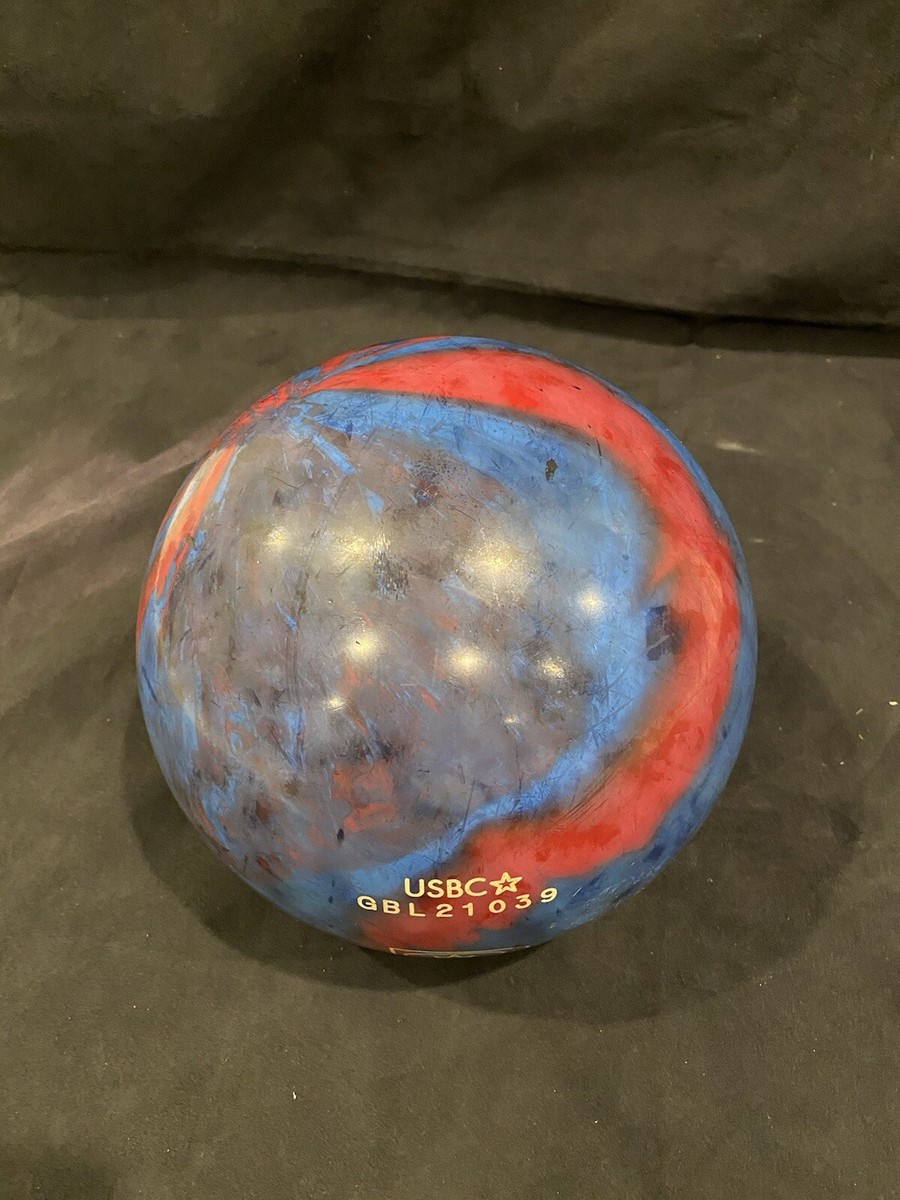 Brunswick Avalanche Bowling Ball 12 Lbs - Red And Blue Marble