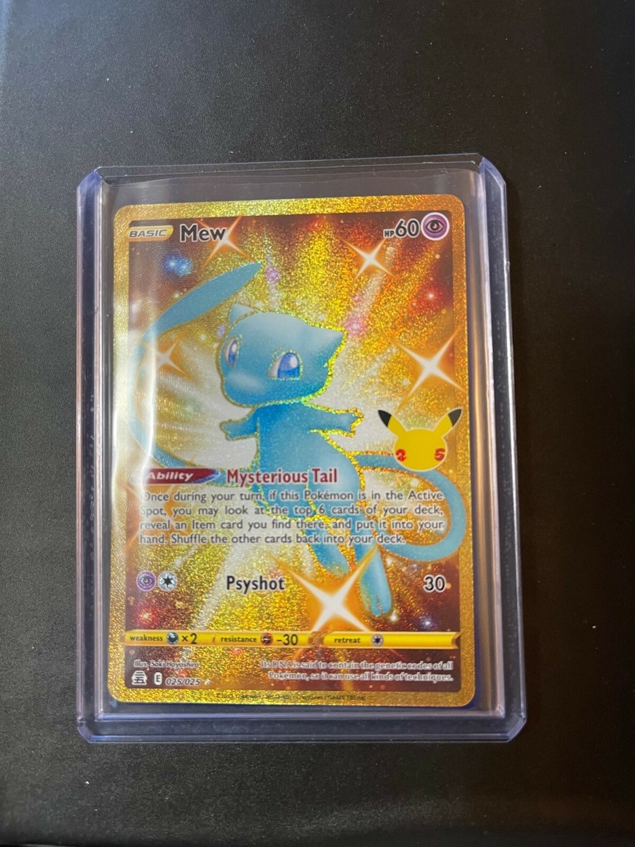 POKEMON CELEBRATIONS 25th ANNIVERSARY GOLD MEW FULL ART 025/025 NM