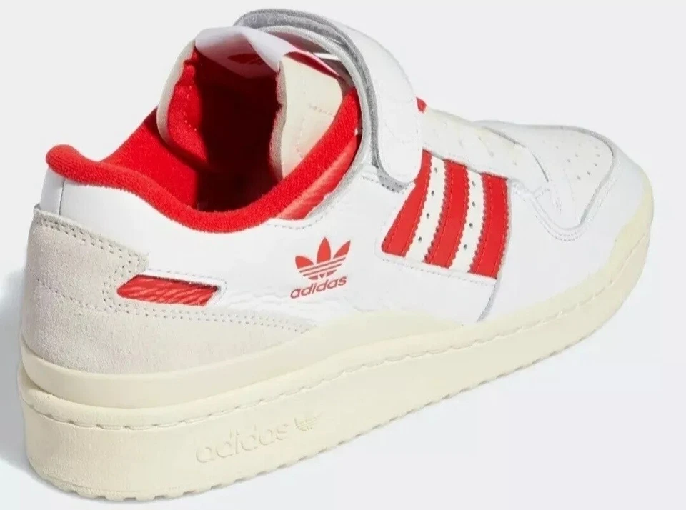 UK11/ EUR46- adidas FORUM 84 LOW White Vivid Red Cream GY5848 - Image 3 of 4