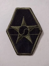 ARMY COMBINED LFIELD (ROK) KOREA PATCH SSI SUBDUED (BLACK ON OLIVE) NEW