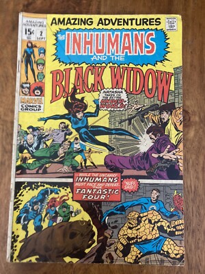 Marvel Comics Amazing Adventures #2. Bronze 1970 Inhumans + Black Widow