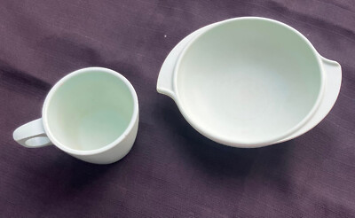 Boonton Atomic Wing Bowl w Coffee Cup Green New Jersey Vintage