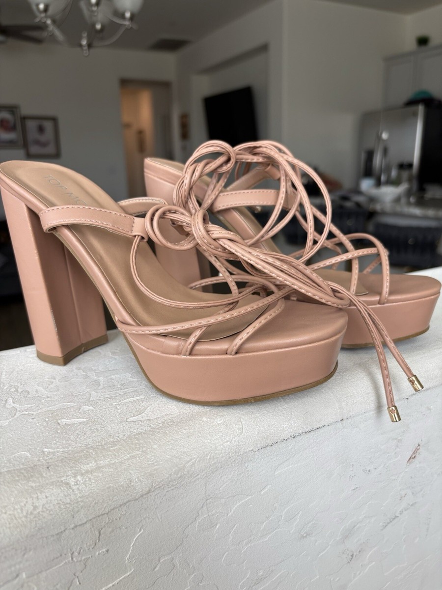 Nude Chunky Heel View 2