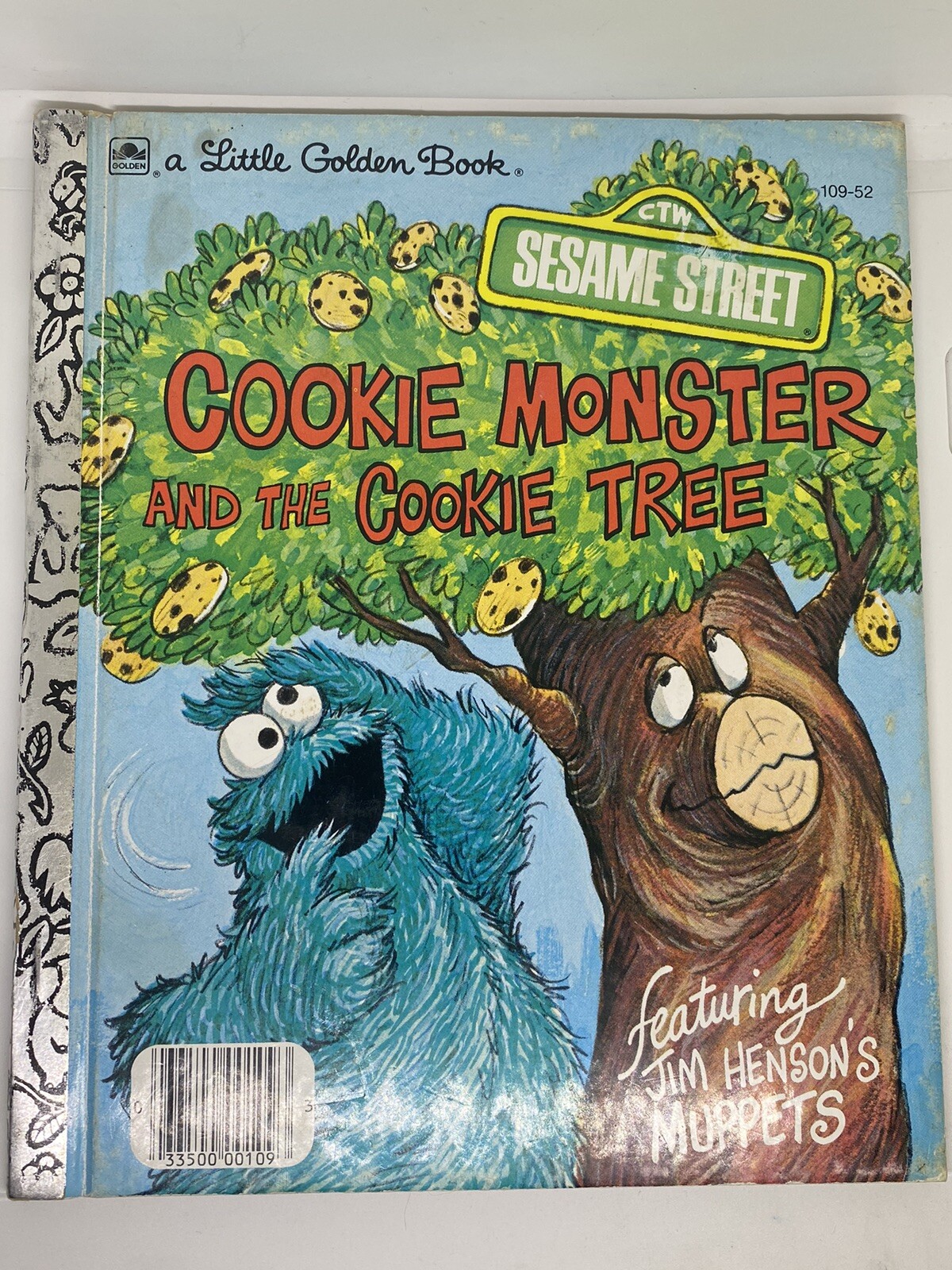 VINTAGE A Little Golden Book Sesame Street Cookie Monster & The Cookie Tree 1977