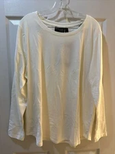 Attitudes Renee French Terry Long Sleeve Knit Tunic-Marshmallow-XL-A464100
