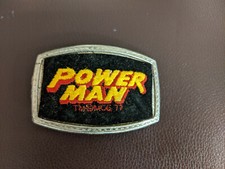 vintage 1970's Marvel Comics Luke cage Power Man felt flocked belt buckle