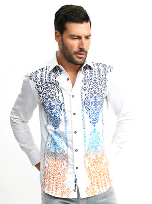Robert Graham GATE KEEPER Multicolored Embroidered $298 Small NWT Classic Fit S