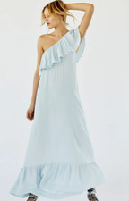 Free People New  Size Small S/W/F Beautiful Blue Canter Dress NIB