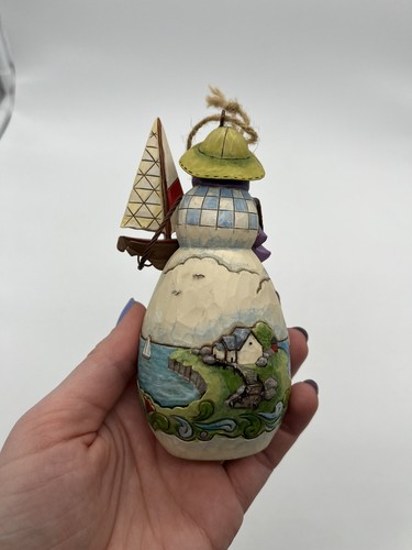 Jim Shore Coastal Snowman 2009 Nautical Heartwood Creek Enesco 4014871 - Picture 3 of 4