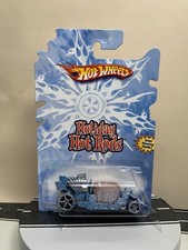 2009 Hot Wheels Walmart Exclusive Holiday Hot Rods ICE TUB Blue w/Snow & OH5 NIP