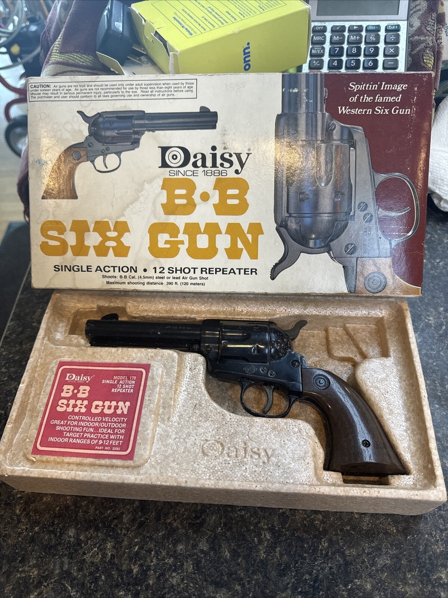 Nice Vintage Daisy BB Six Gun Model 179 Spittin' Image 12 Shot
