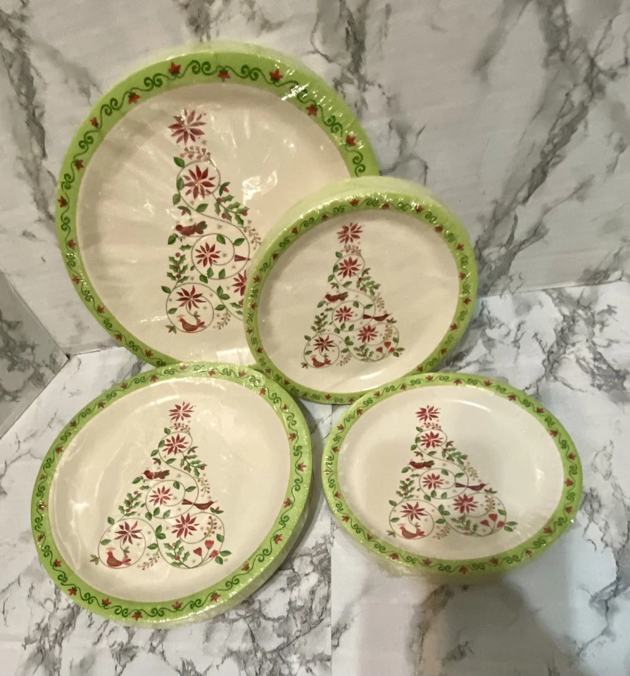 Platos de Navidad vintage 10 en 6 en 128 árbol de Navidad total ¡Sellados! Foto 2 de 4