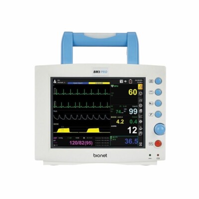 NEW ! Bionet BM3 PRO Multi Parameter Patient Vital Signs Monitor, 3Yr Warr