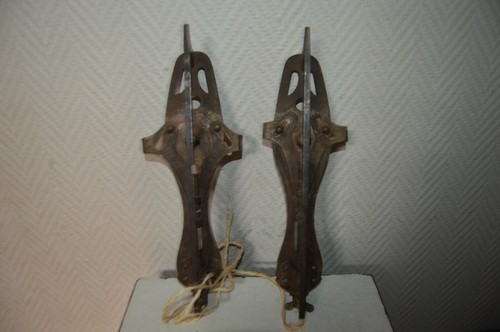 ANCIEN PATIN A GLACE PATINAGE METAL ICE SKATE J.P.B JR VINTAGE 1900 - Photo 3/8