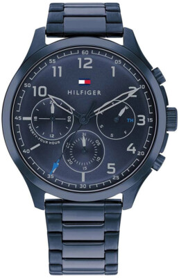 AUTHENTIC NEW TOMMY HILFIGER  1791853 NAVY BLUE ASHER WATCH - 2 Y WARRANTY