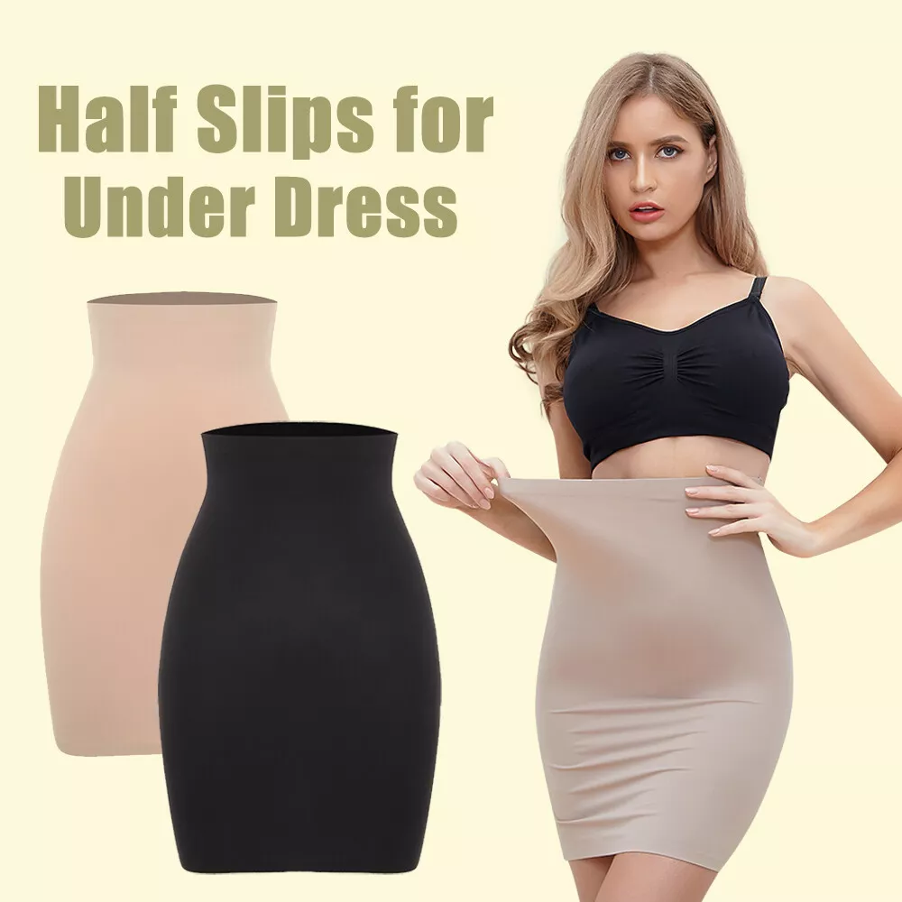 Women's High-Waist Bonded Half Slip Skirt