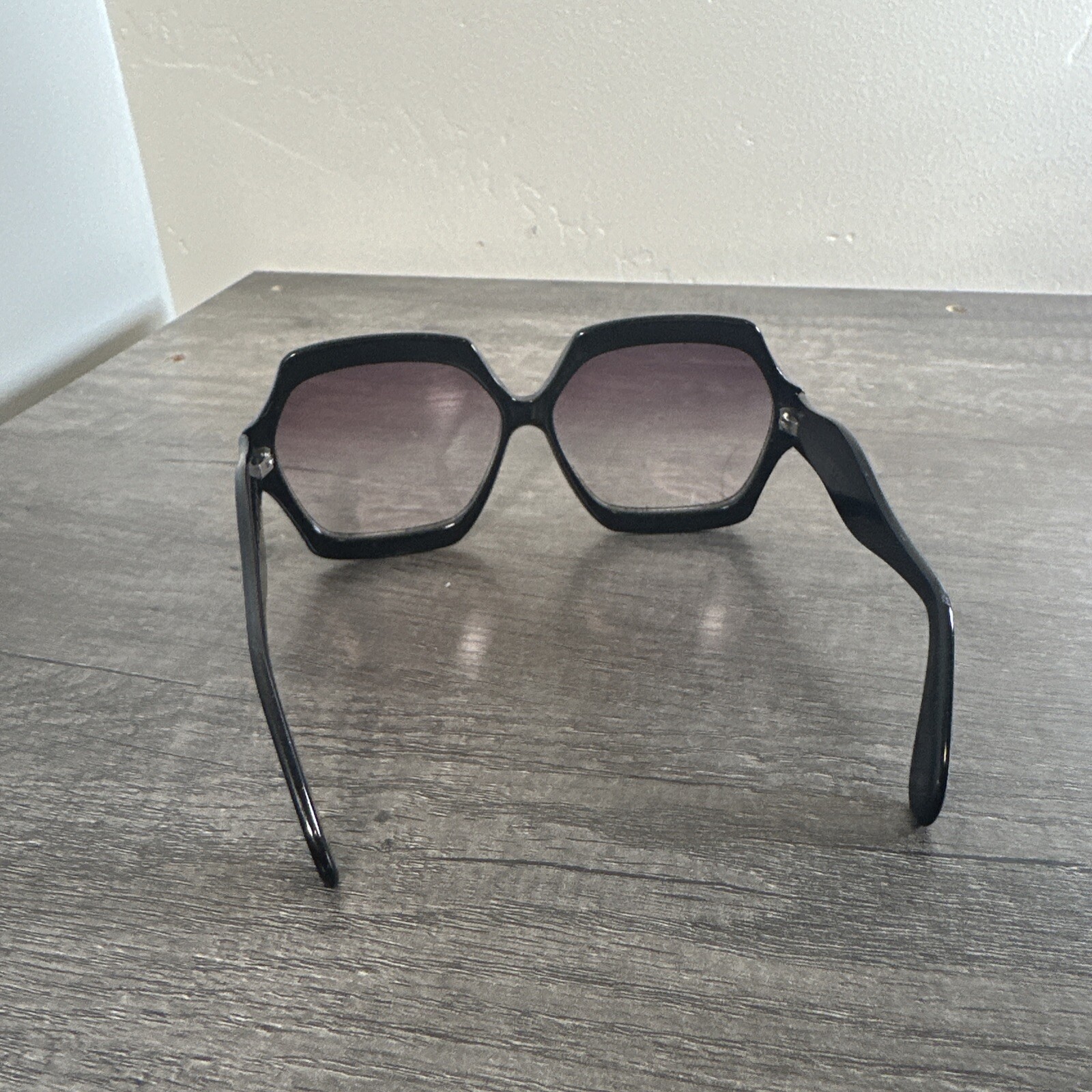 Vintage 1980 ULTRA "SULTRY" LARGE BLACK SUNGLASSES FRAMES ONLY image 7
