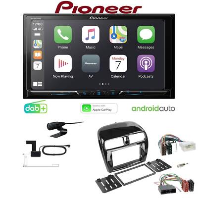 Pioneer Autoradio Apple CarPlay Android DAB+ für Mitsubishi Spacestar mit Gitter
